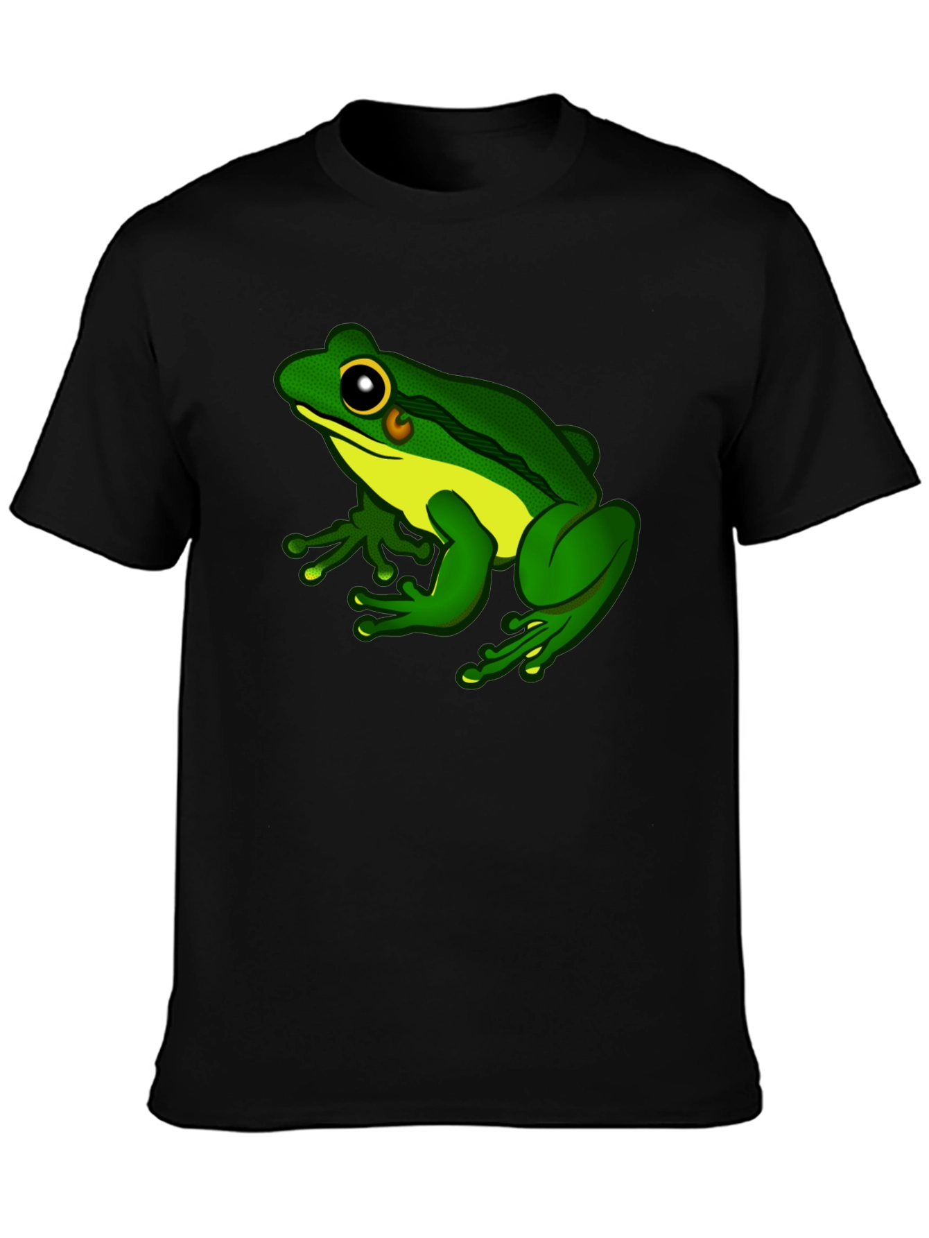 Frog Graphic Black T-Shirt - Mens Casual Tee
