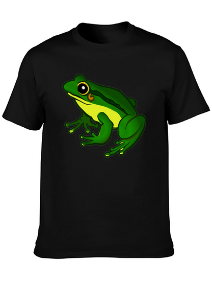 Frog Graphic Black T-Shirt - Mens Casual Tee
