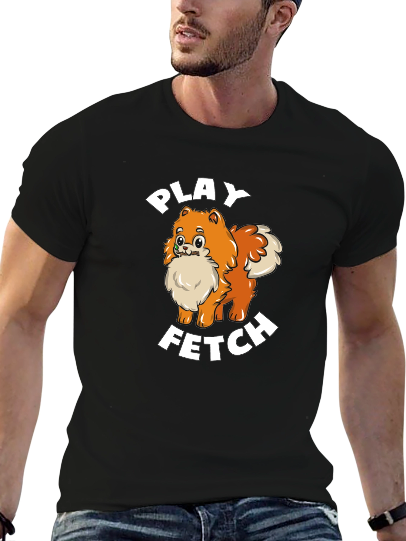 Play Fetch Pomeranian T-Shirt - Dog Lover Gift