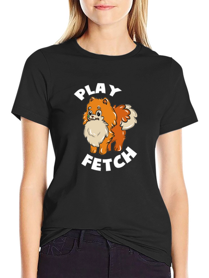 Play Fetch Pomeranian T-Shirt - Dog Lover Gift