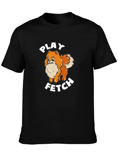 Play Fetch Pomeranian T-Shirt - Dog Lover Gift
