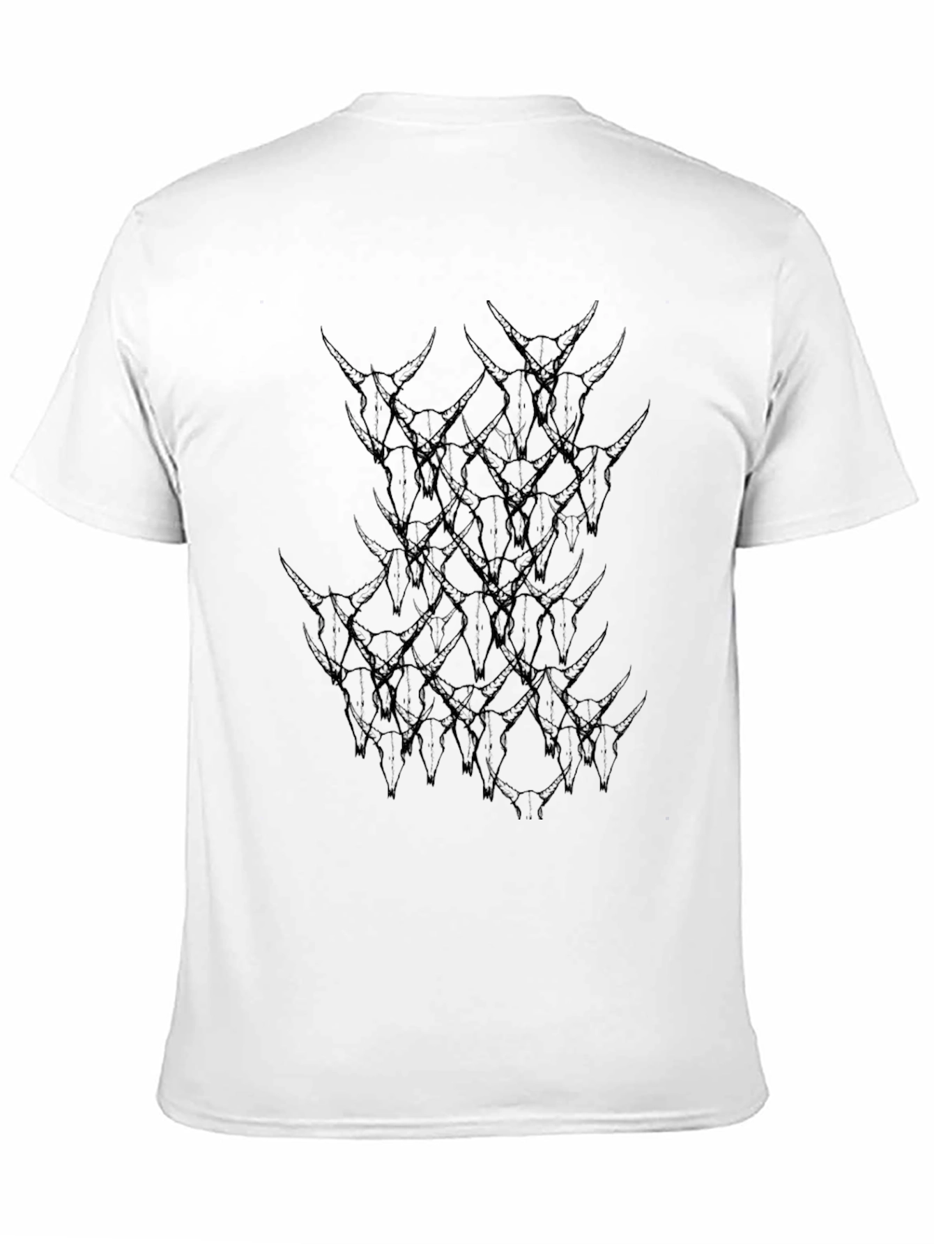 Skull Pile Graphic Print Black T-Shirt