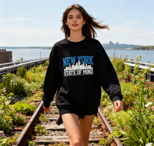 "New York State of Mind" City Pride Crewneck Sweatshirt