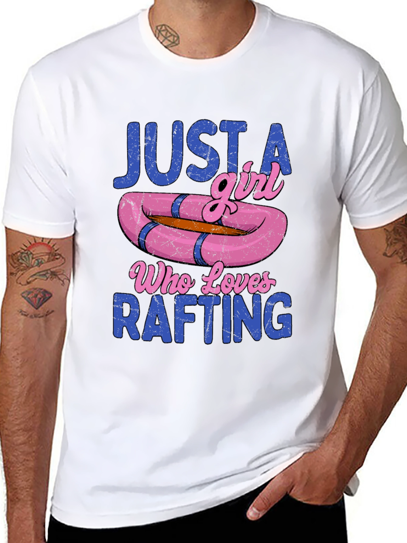 Just a Girl Who Loves Rafting T-Shirt