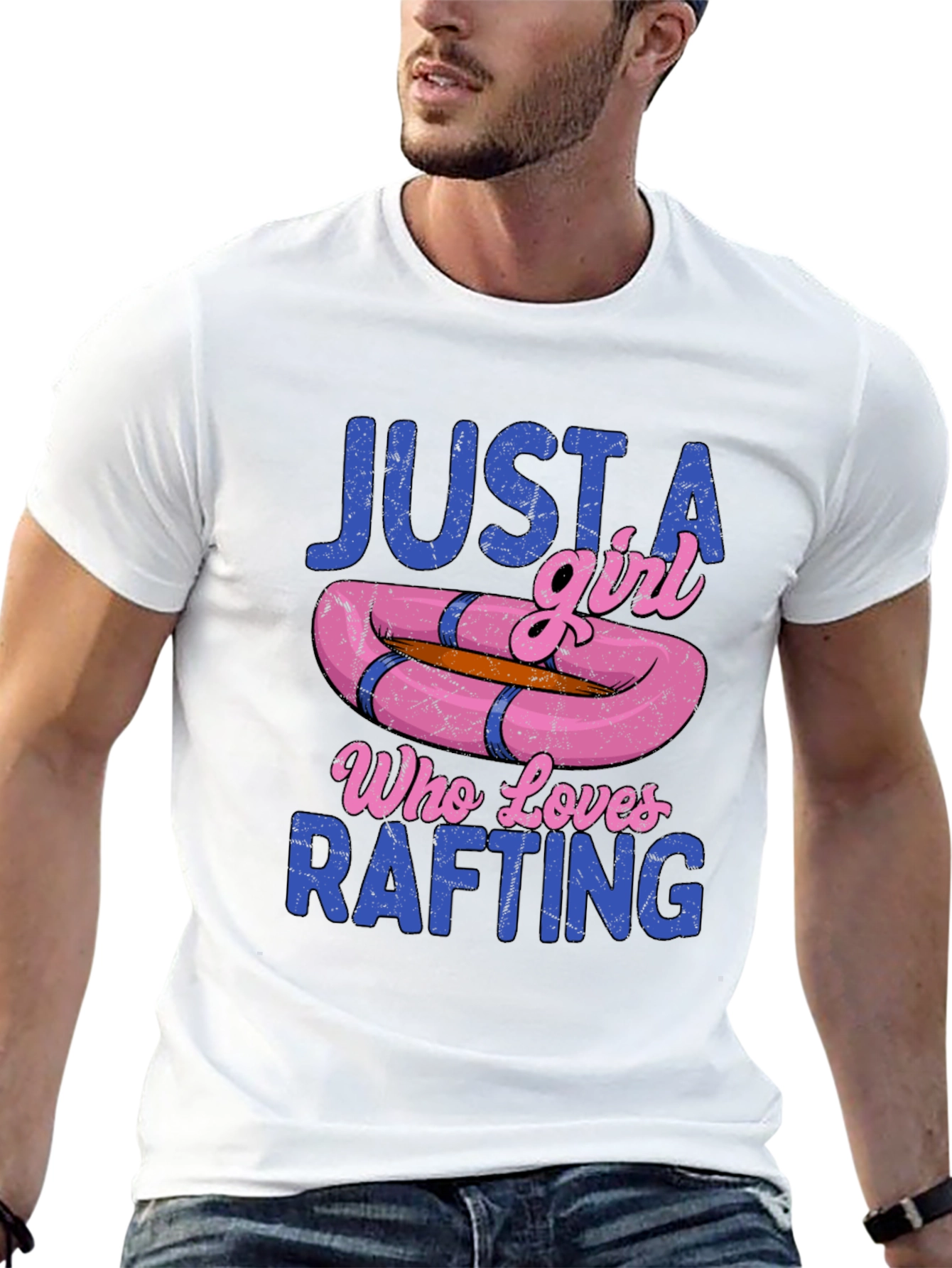Just a Girl Who Loves Rafting T-Shirt