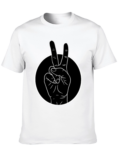 Peace Sign T-Shirt - Black Cotton Tee