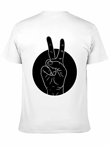 Peace Sign T-Shirt - Black Cotton Tee