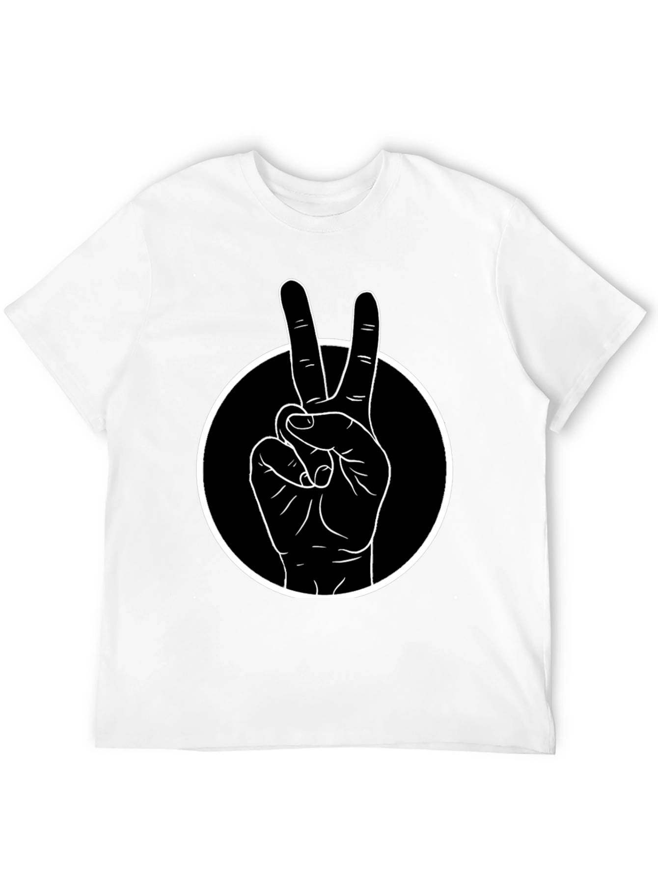 Peace Sign T-Shirt - Black Cotton Tee