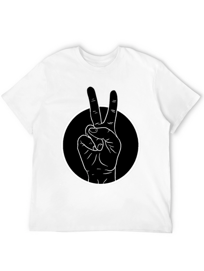 Peace Sign T-Shirt - Black Cotton Tee