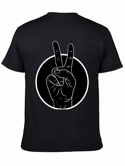 Peace Sign T-Shirt - Black Cotton Tee