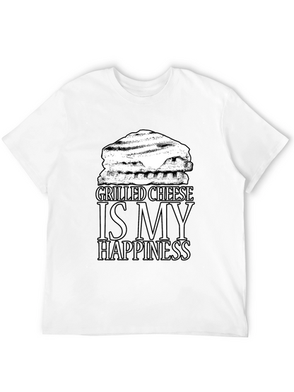 Grilled Cheese Happiness Black T-Shirt