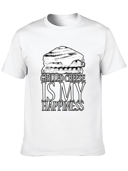 Grilled Cheese Happiness Black T-Shirt