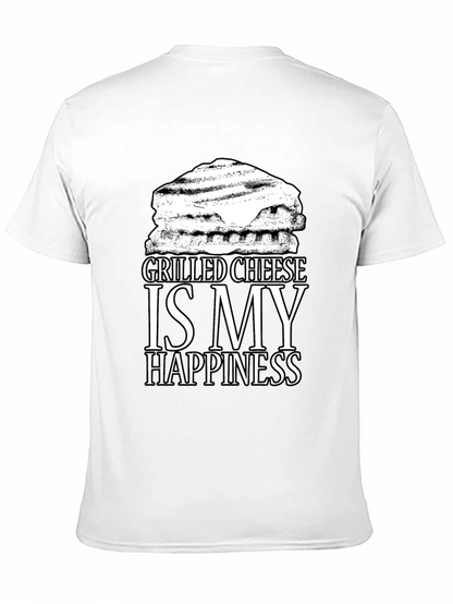 Grilled Cheese Happiness Black T-Shirt
