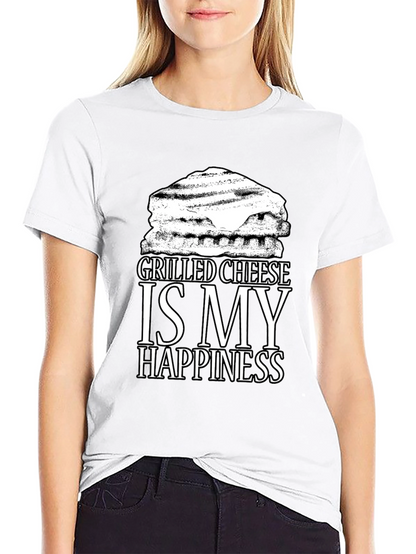Grilled Cheese Happiness Black T-Shirt