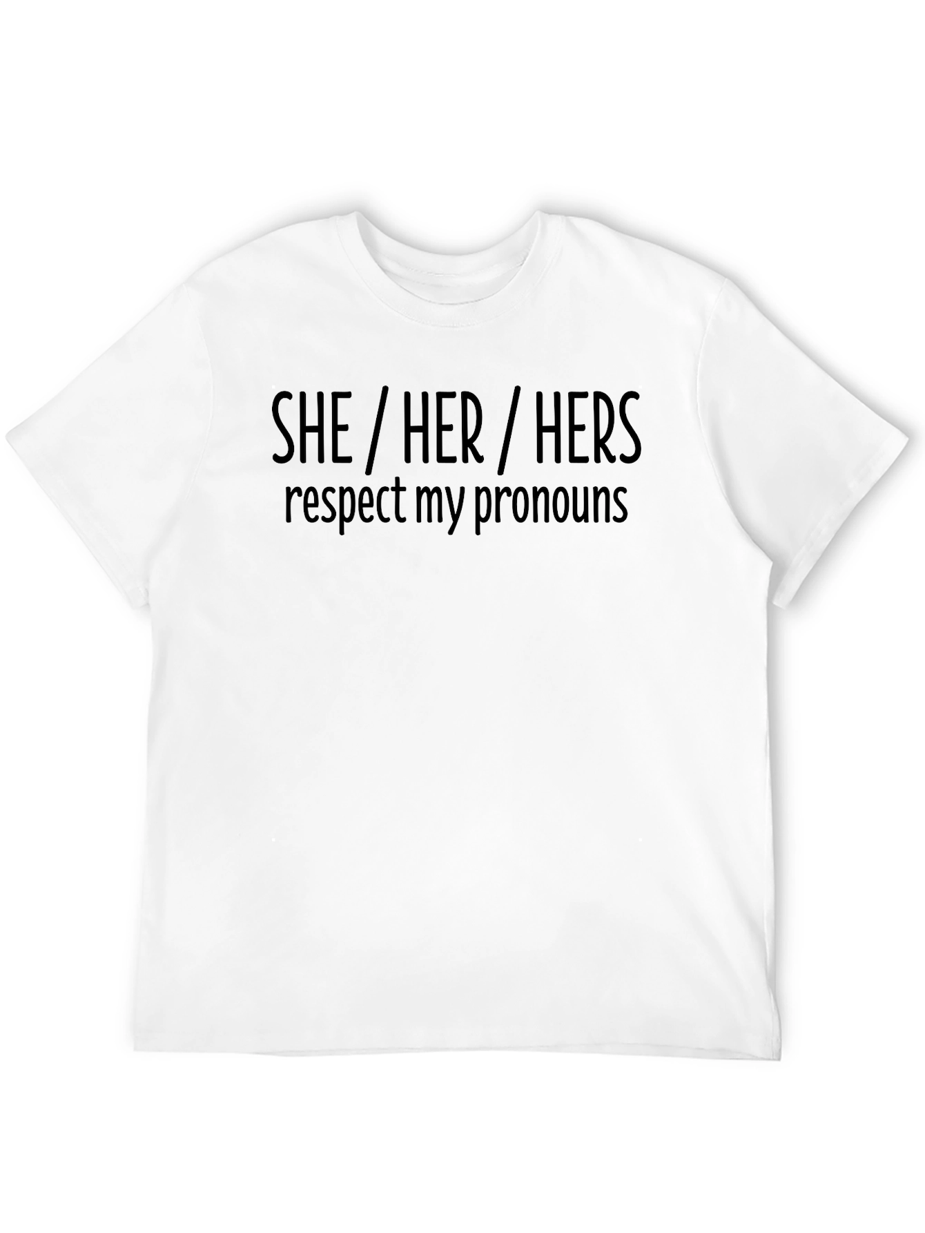 Respect My Pronouns Graphic Tee - She/Her/Hers