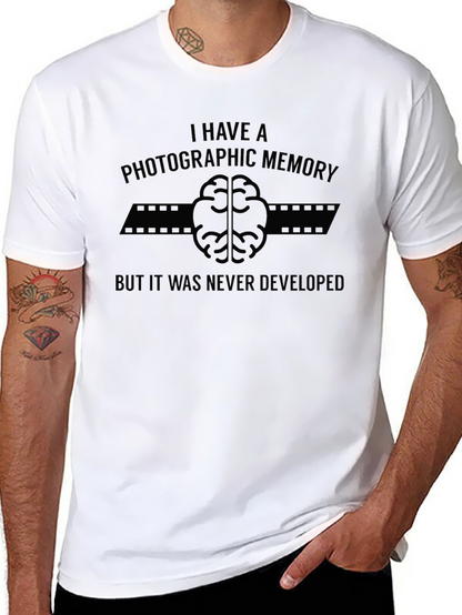 Photographic Memory Joke Black T-Shirt