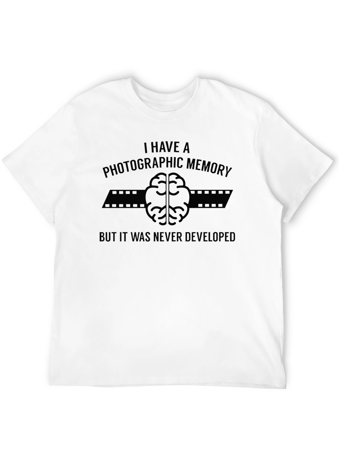 Photographic Memory Joke Black T-Shirt