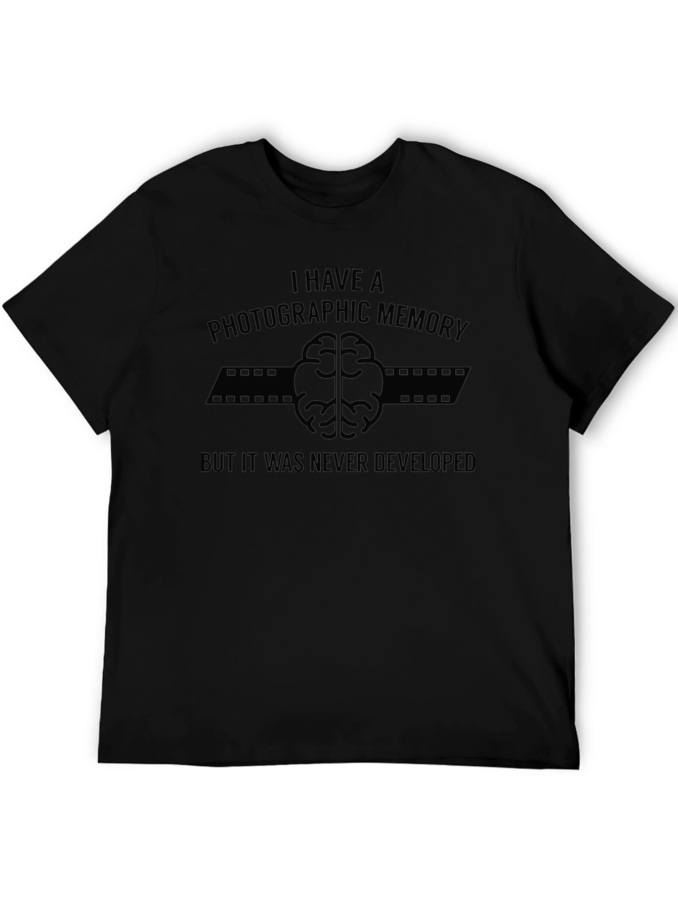 Photographic Memory Joke Black T-Shirt