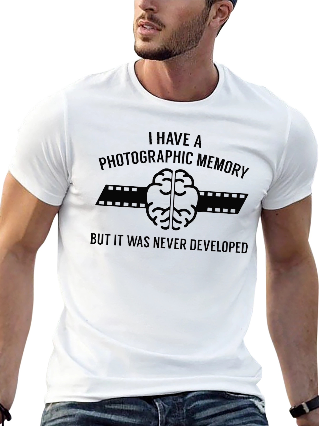 Photographic Memory Joke Black T-Shirt