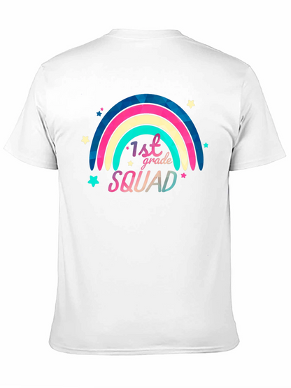 1st Grade Squad Rainbow Graphic T-Shirt