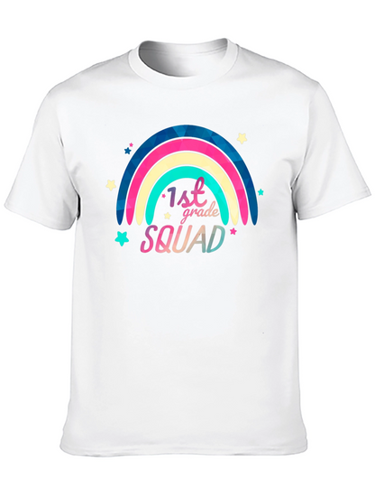 1st Grade Squad Rainbow Graphic T-Shirt