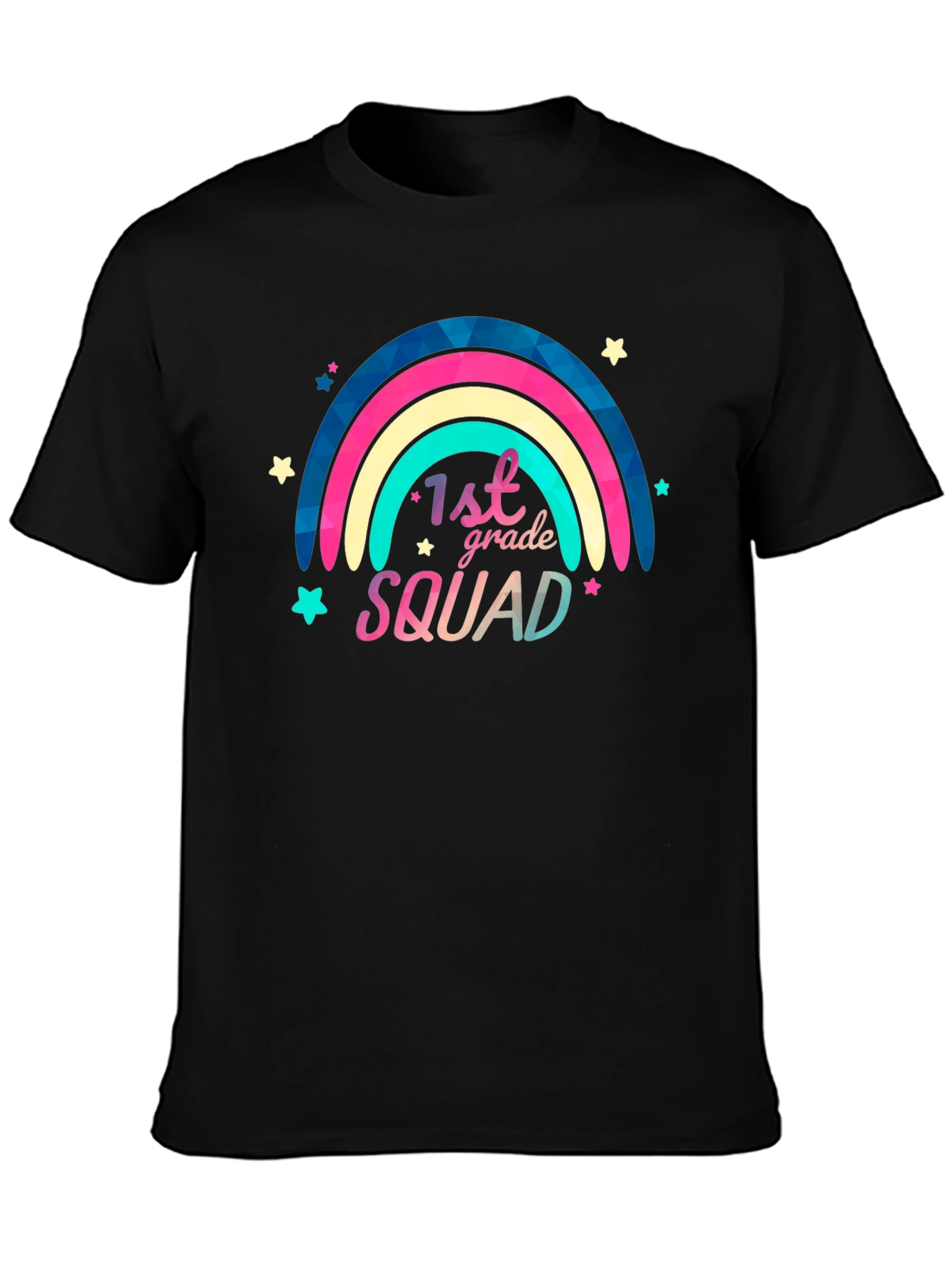 1st Grade Squad Rainbow Graphic T-Shirt