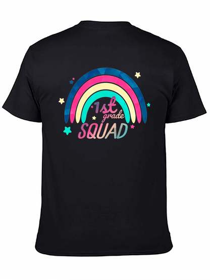 1st Grade Squad Rainbow Graphic T-Shirt