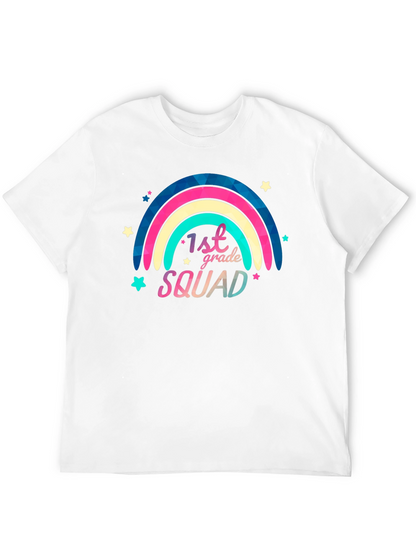 1st Grade Squad Rainbow Graphic T-Shirt