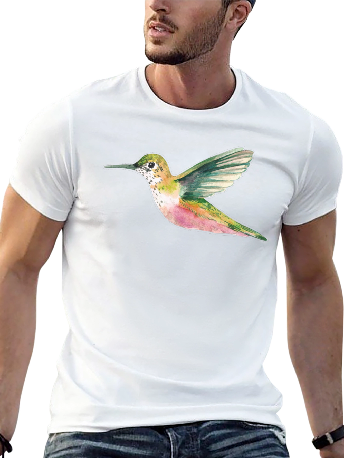 Hummingbird Graphic Tee - Nature Inspired Design