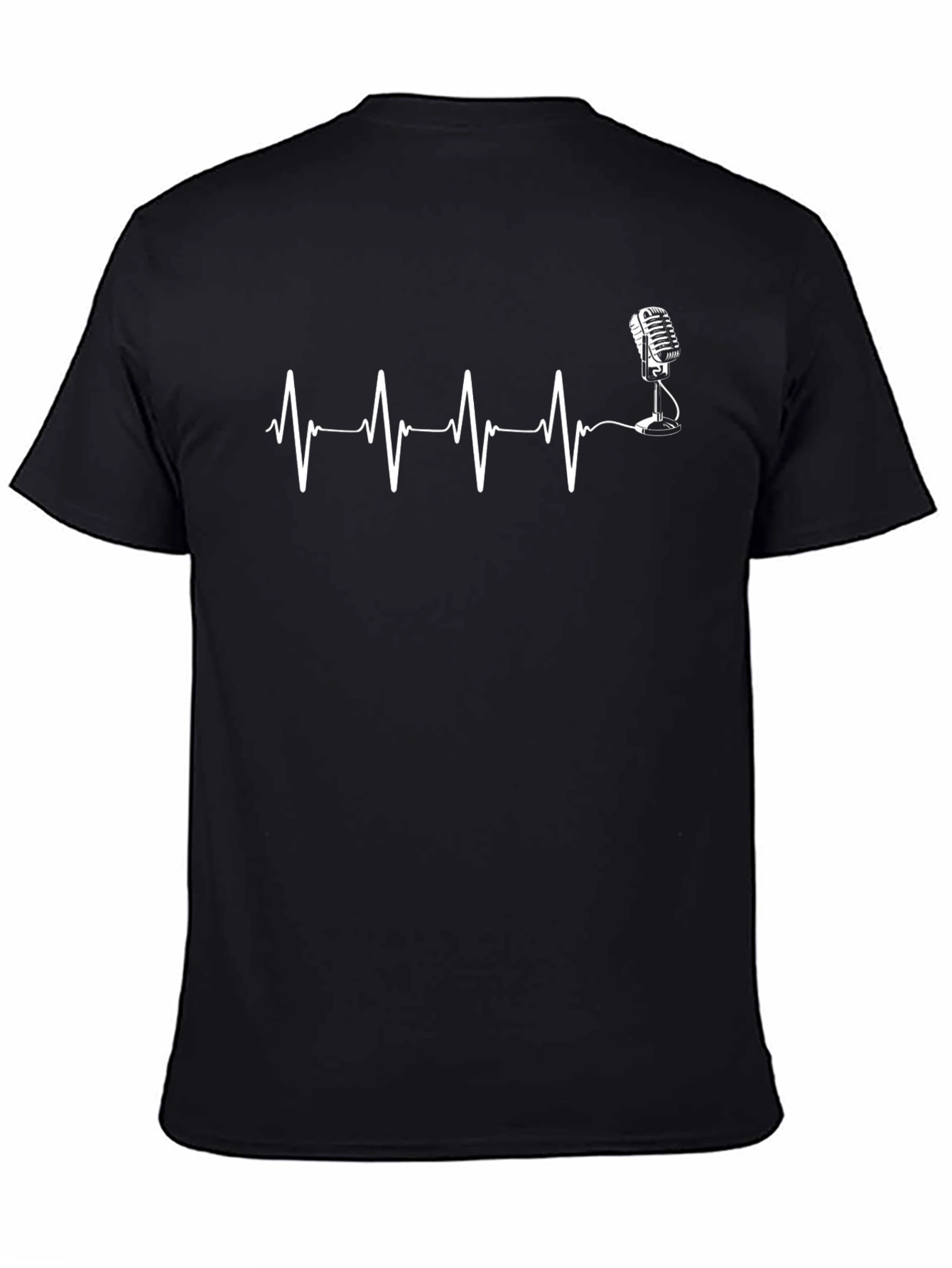 Music Lovers Tee: Heartbeat Microphone Design