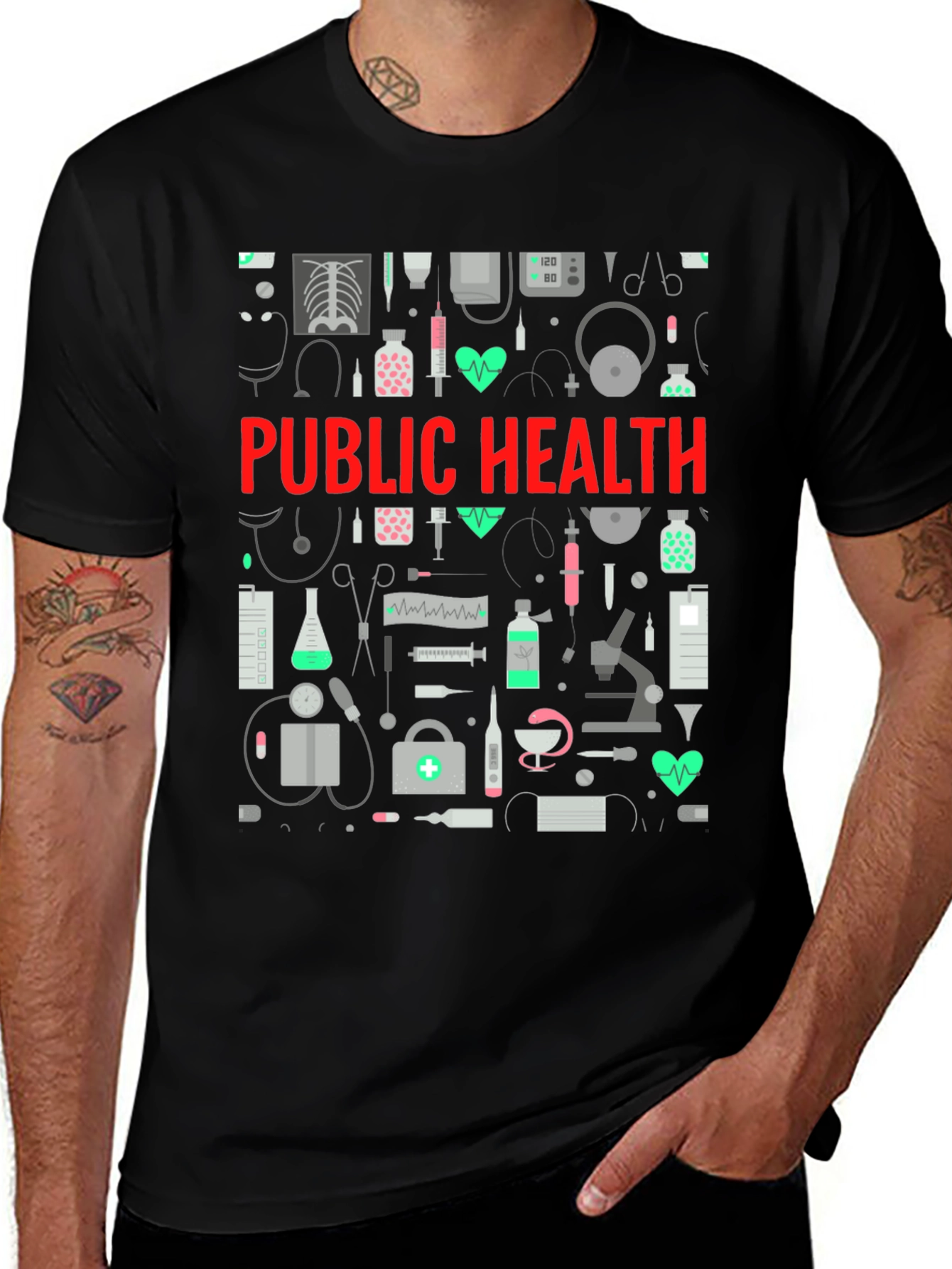 Public Health Graphic Tee - Medical Design
