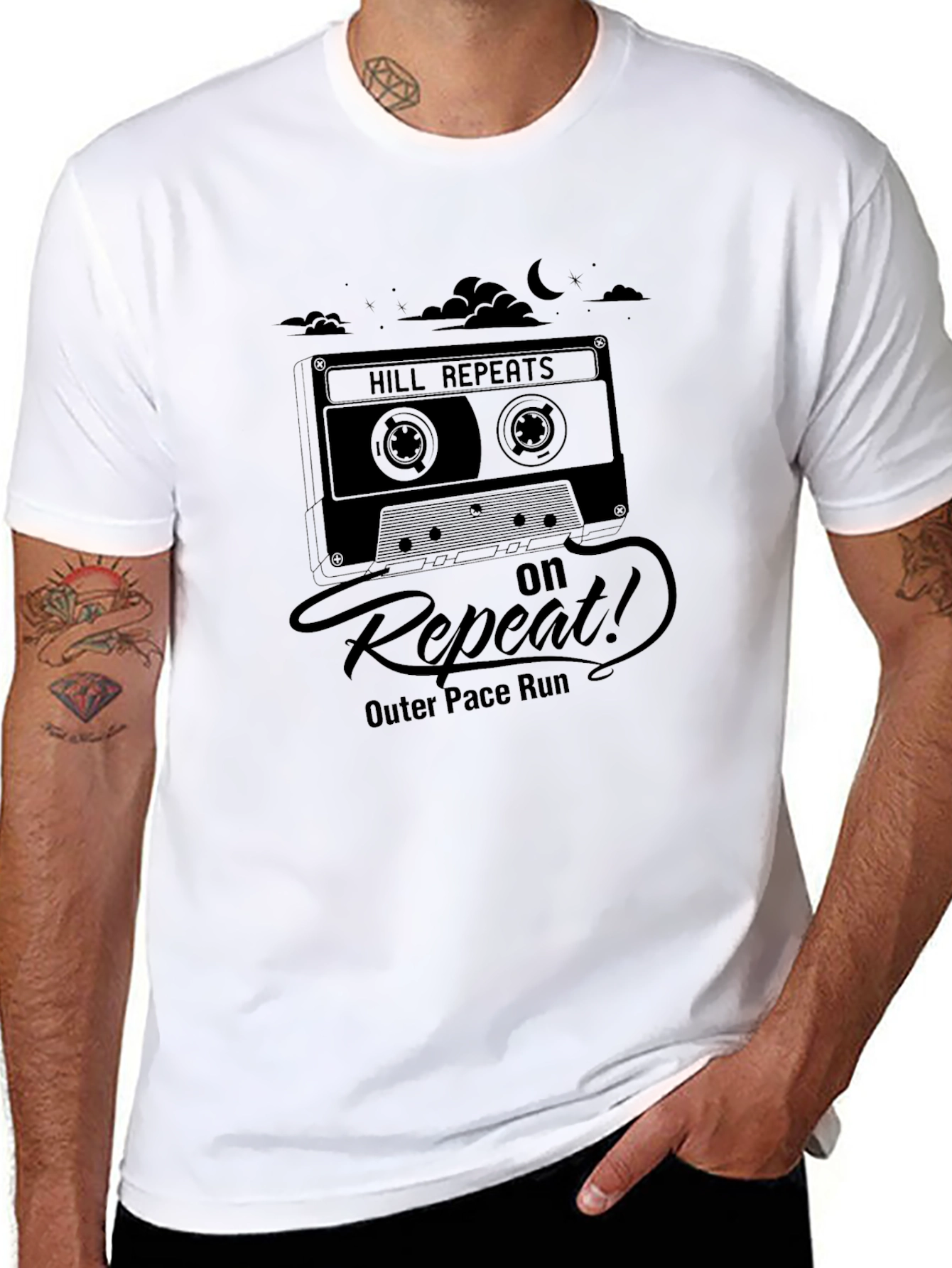 Hill Repeats Cassette Tape Black T-Shirt