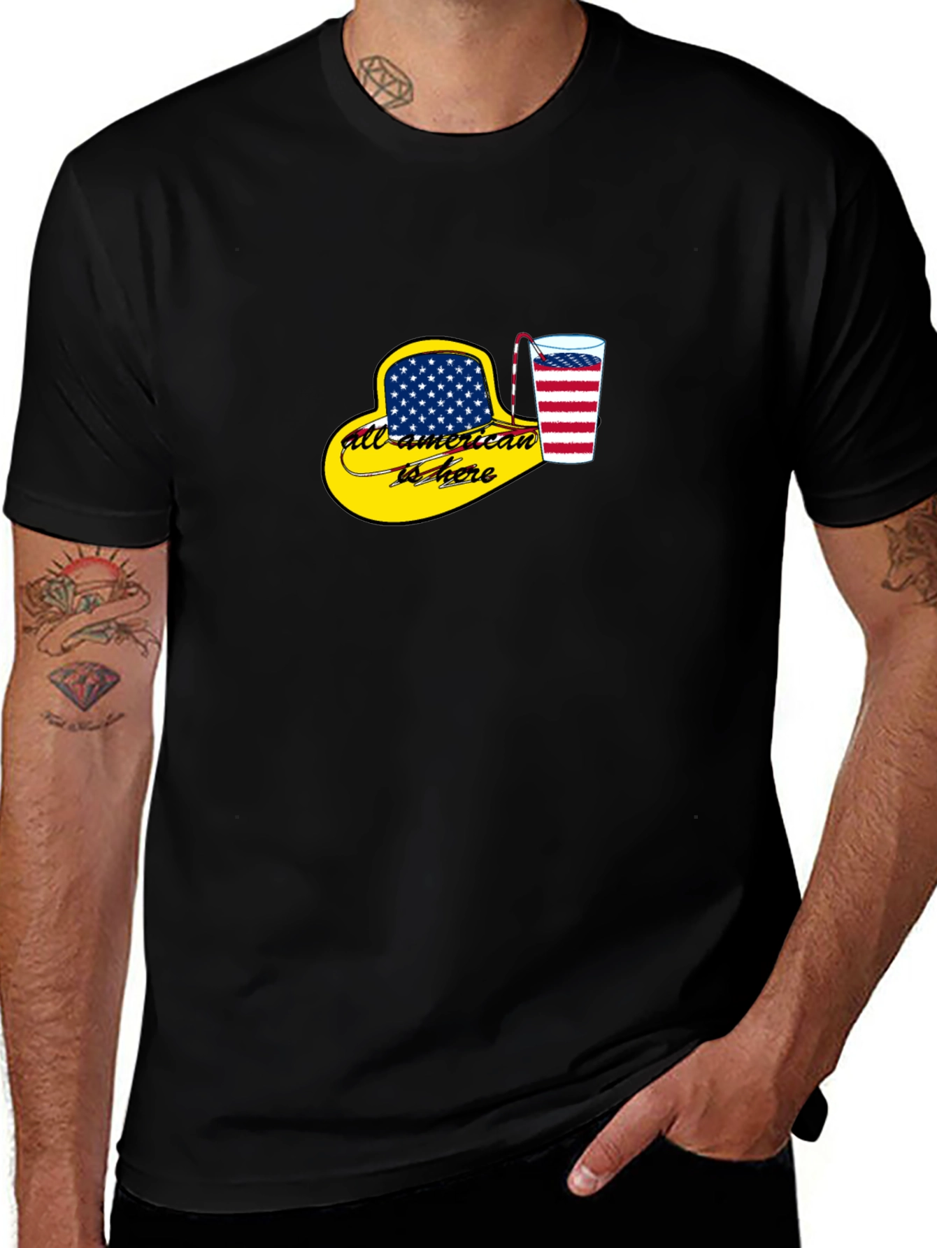 All-American Here Patriotic T-Shirt
