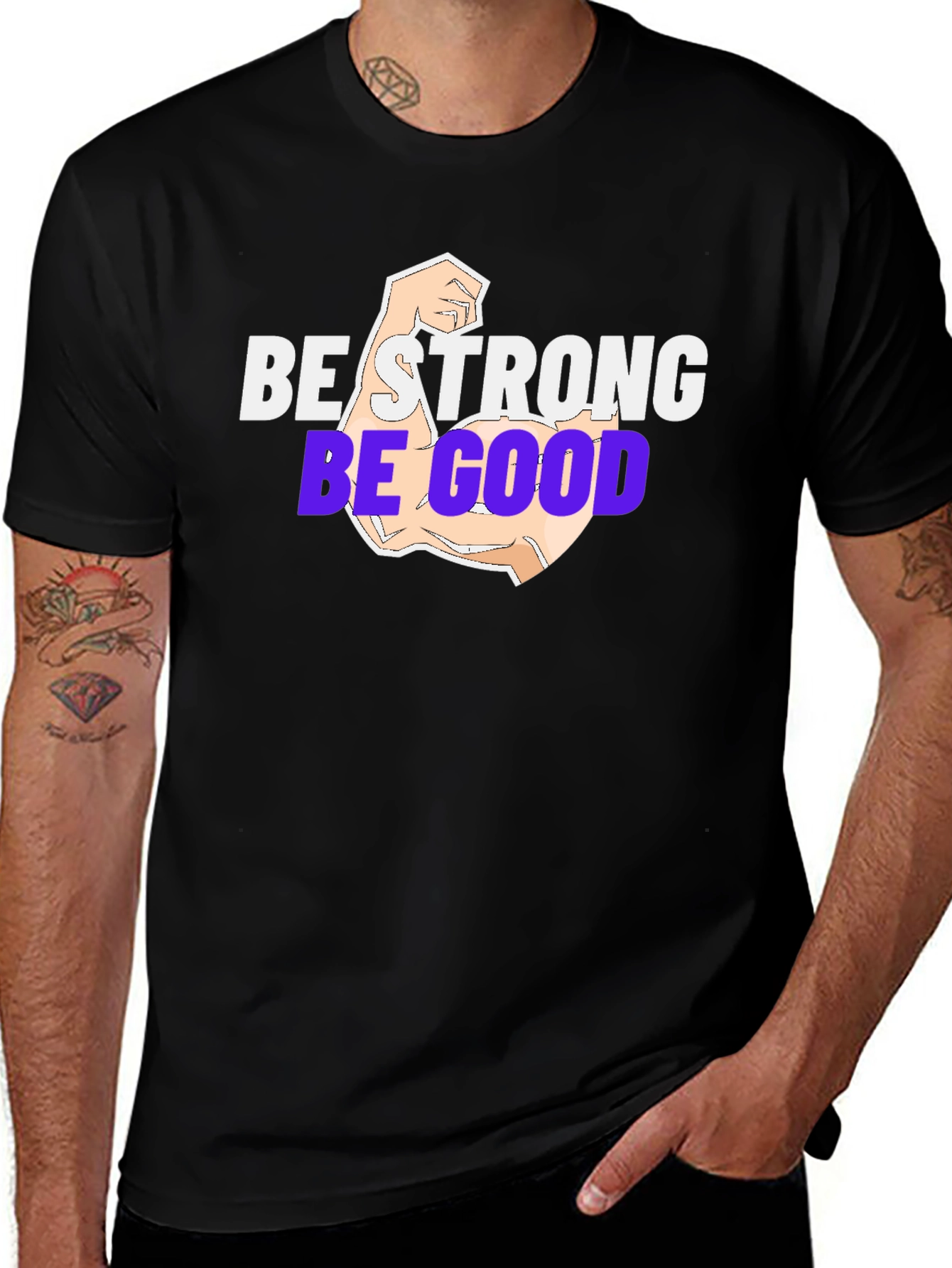 Be Strong Be Good T-Shirt - Black