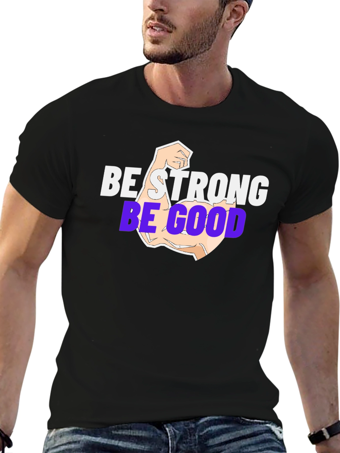 Be Strong Be Good T-Shirt - Black