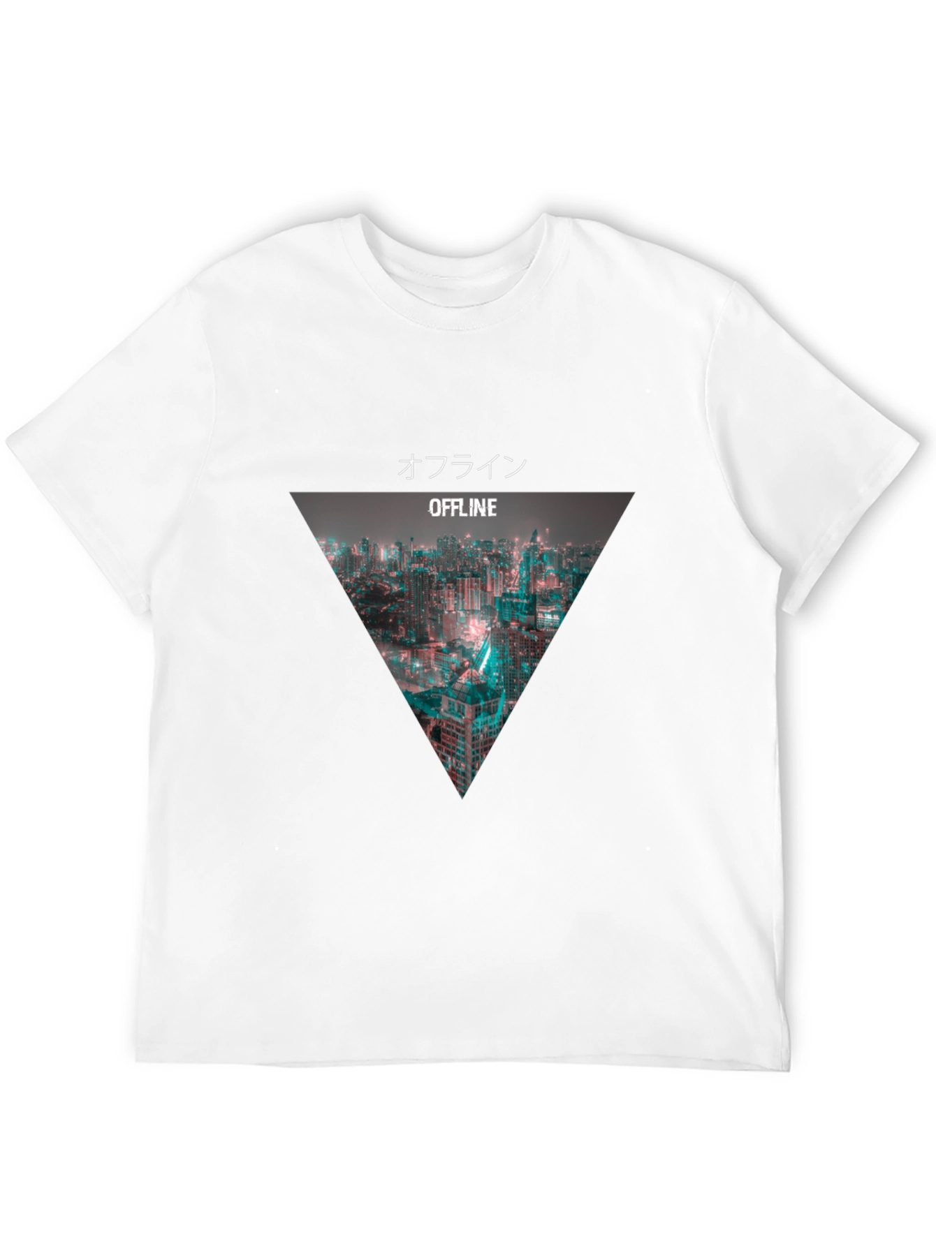 Offline Cityscape Graphic Tee - Modern Black T-Shirt