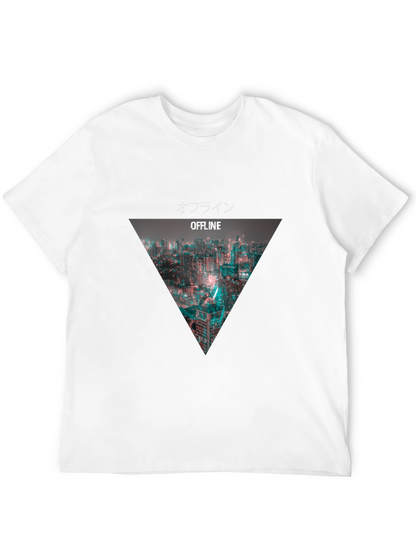 Offline Cityscape Graphic Tee - Modern Black T-Shirt