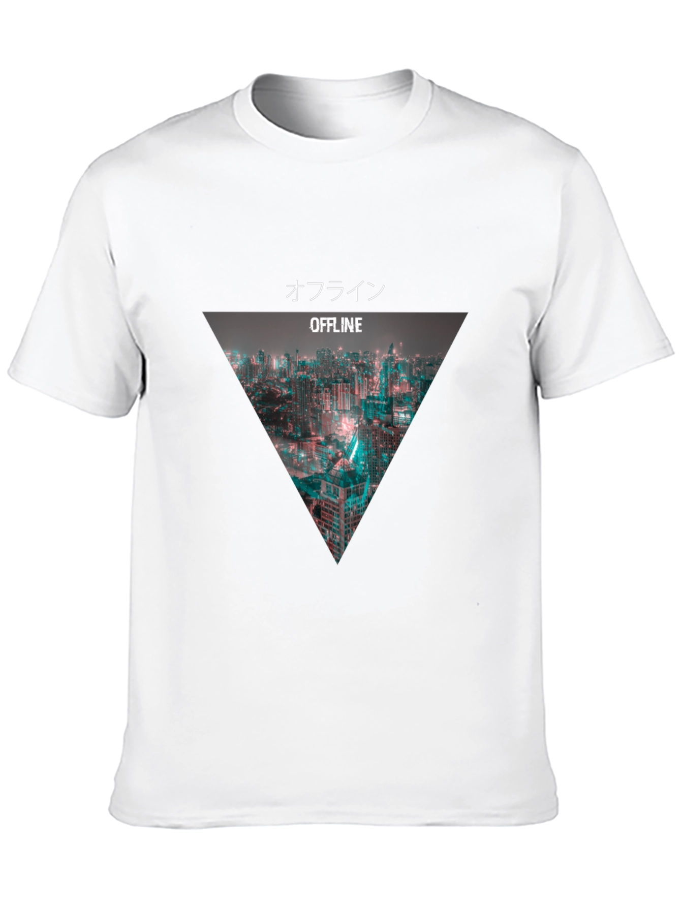 Offline Cityscape Graphic Tee - Modern Black T-Shirt