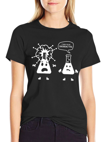 Funny Science T-Shirt - Overreacting Flasks