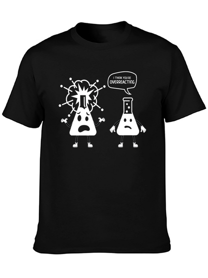 Funny Science T-Shirt - Overreacting Flasks