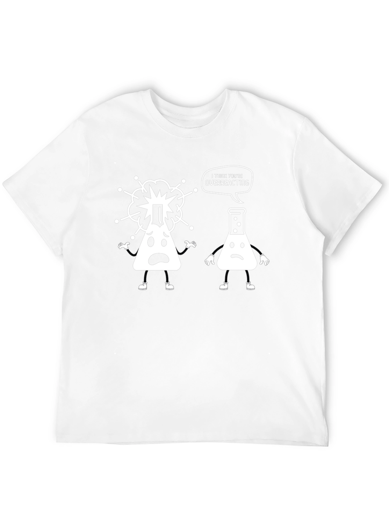 Funny Science T-Shirt - Overreacting Flasks
