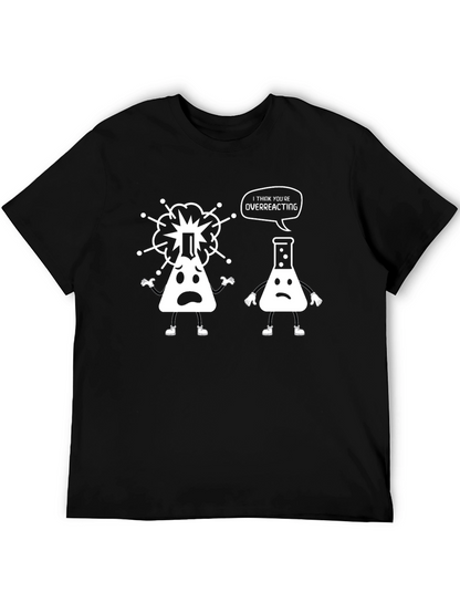 Funny Science T-Shirt - Overreacting Flasks