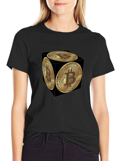 Bitcoin Cube Graphic Tee - Crypto Currency Fashion