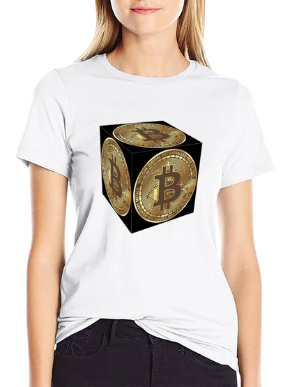 Bitcoin Cube Graphic Tee - Crypto Currency Fashion