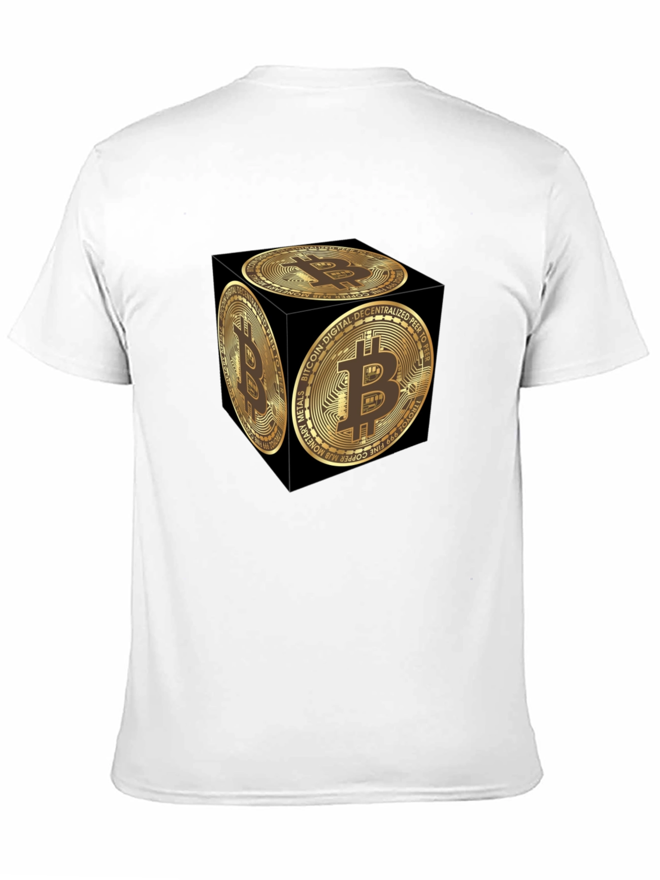 Bitcoin Cube Graphic Tee - Crypto Currency Fashion