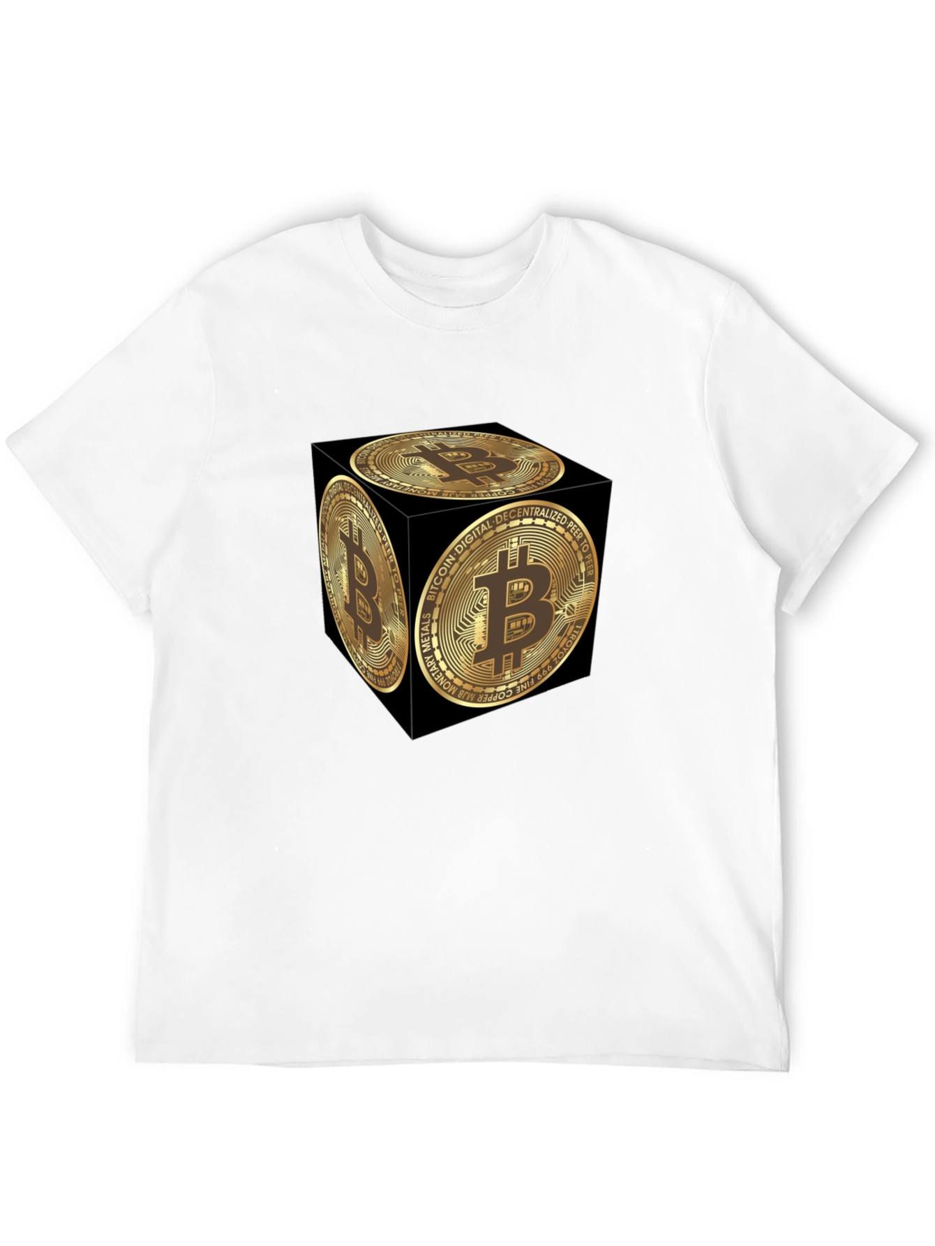 Bitcoin Cube Graphic Tee - Crypto Currency Fashion