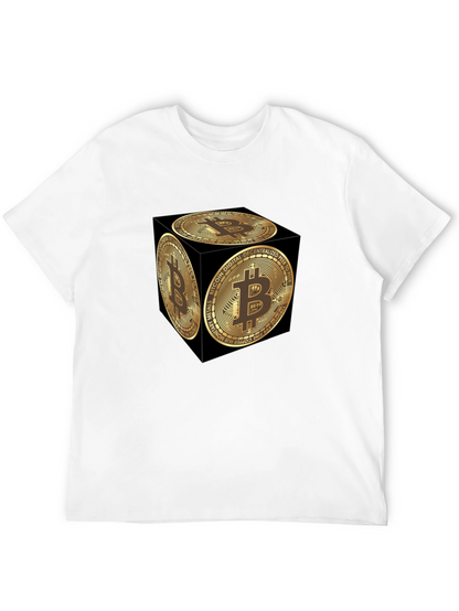 Bitcoin Cube Graphic Tee - Crypto Currency Fashion