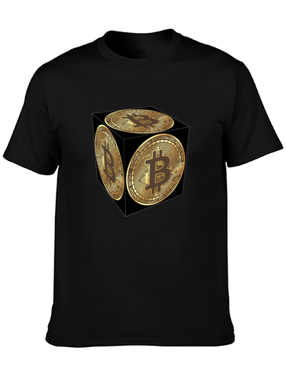 Bitcoin Cube Graphic Tee - Crypto Currency Fashion