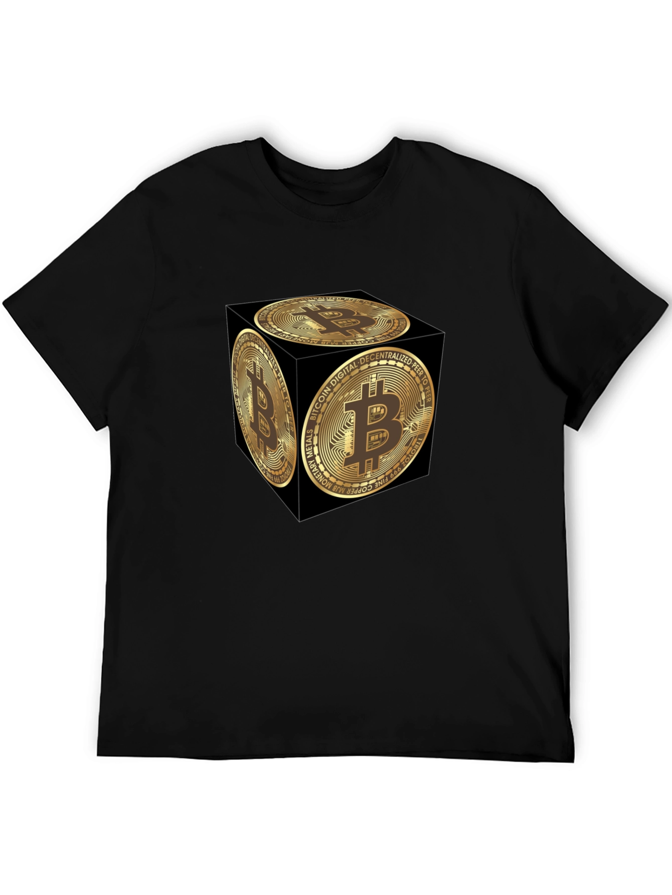 Bitcoin Cube Graphic Tee - Crypto Currency Fashion