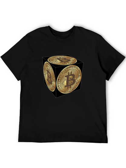 Bitcoin Cube Graphic Tee - Crypto Currency Fashion